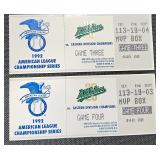 1992 ALCS Oakland Athletics Baseball Ticket Stubs