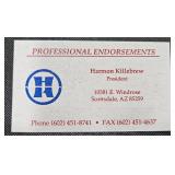 Baseball Hall of Famer, Harmon Killebrew Business Card