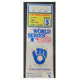1982 World Series Milwaukee Brewers Ticket Stub