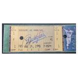 1995 Dennis Martinez No Hitter Signed Ticket Stub