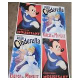 4 ct. FRENCH Mickey Mouse & Cinderella