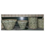 4 ct. Roseville, Ohio Spongeware Bowls