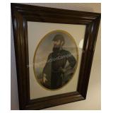 General Stonewall Jackson Framed Portrait. 24x27"