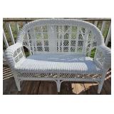White Wicker Sofa