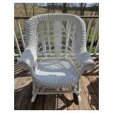 White Wicker Rocking Chair