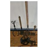 Antique Kitchenware: Apple Peeler, Potato Mashers