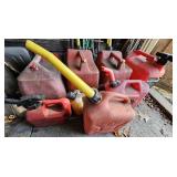 Collection of Gas Fuel Cans