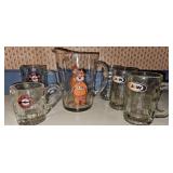 Vintage A&W Pitcher and Heavy Drinking Mugs