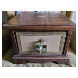 Vintage Post Office Box Coin Bank w/ Key