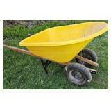 Poly Double Wheel Contractors Wheelbarrow