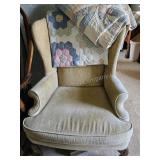 Wing Back Chair w/ Double Wedding Earring Quits