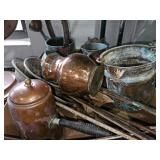 Copper antique or rustic kitchen decor collection