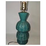 Vintage tiered pottery table lamp