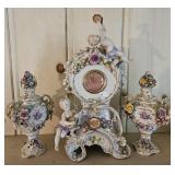 Von Schierholz German Porcelain Cherub Clock