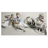 4 ct. Lladro Figurines w/ 'Try This One' and More