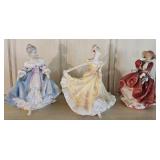 3 ct. Royal Doultons: Top O' The Hill, Ninette etc
