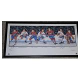 Montreal Canadiens Multi Signed Hockey Lithograph