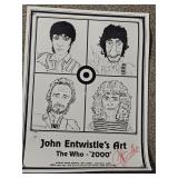 John Entwistle's Art 'The Who 2000' Signed Poster