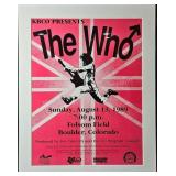 1989 The Who Framed Concert Poster! 21x26.5'
