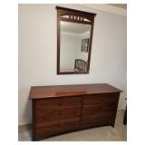 Ethan Allen Mission-style Dresser & Mirror