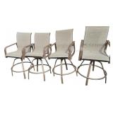 4 ct. Outdoor Rust Resistant Aluminum Bar Stools