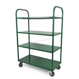 Heavy-duty 4-shelf industrial Steel Stock Cart