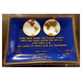 1969 Richard Nixon Moon Glass Dish