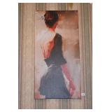 PRINT ON CANVASY WOMAN SHOWING HER BACK 39" H