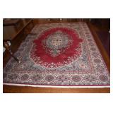 BELGIUM RUG - 94" X 128" CLEAN RUG RED/BLUE/CREAM
