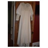 IVORY SATIN/LACE WEDDING DRESS CLEAN SZ. 10