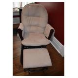 PLATFORM ROCKER 38" H X 27" W - BEIGE UPHL. AND FT