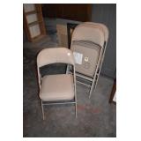 COSTCO FOLDING CHAIRS TAN PADDED SEATS