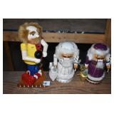 NUTCRACKER VILLAGE BOWLER AND 2 -2003 SANTA