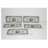 5 - 1976 SILVER CERTIFICATES