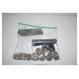 1 ROLL 1961-P FED WRAP + 40 UNC 1957-71 NICKELS