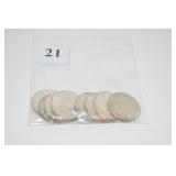 FRANKLIN HALVES- 48 P, 49P, 50D, 51P, 51D, 52P,