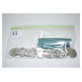 50 - 1962, 63 UNC ROOSEVELT DIMES