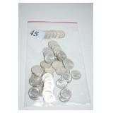 50- UNC MIXED ROOSEVELT DIMES