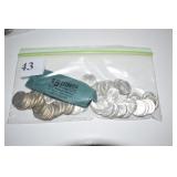 50 - 1957-62 UNC ROOSEVELT DIMES