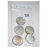 FRANKLIN HALVES- 1-195OP, 50D, 51P, 52P, 62D