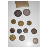 GERMANY 1,2,5,10 PFENNIGS W/ 2 MARKS