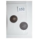FLYING EAGLE - (2) 1857 - 1 HIT IN MIDDLE