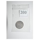 3 CENT NICKEL - 1865