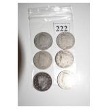 V NICKELS 1899, 1900 ,01, 02, 03, 04