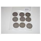 V NICKELS 1899, 1900 ,01, 02, 03, 04. 05. 06, 07