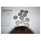 V NICKELS (1) 05, (1) 06, (3) 07, (1) 09, (3) 10,