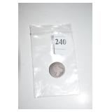 1837 CAPPED BUST DIME W/ GOUGE AT 7