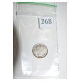 1892 P - AU 50 - BARBER DIMES