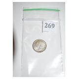 1892 P - AU 50 - BARBER DIMES