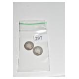 (2) 1915 - P BARBER DIMES